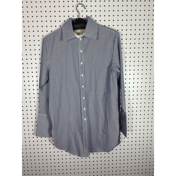 Classic Six New York pin stripe button down shirt size 6 - Picture 1 of 11
